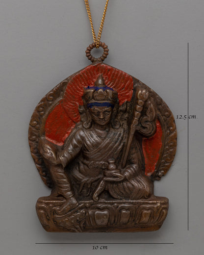 Oxidized Brass Guru Rinpoche Locket | Meditation and Prosperity