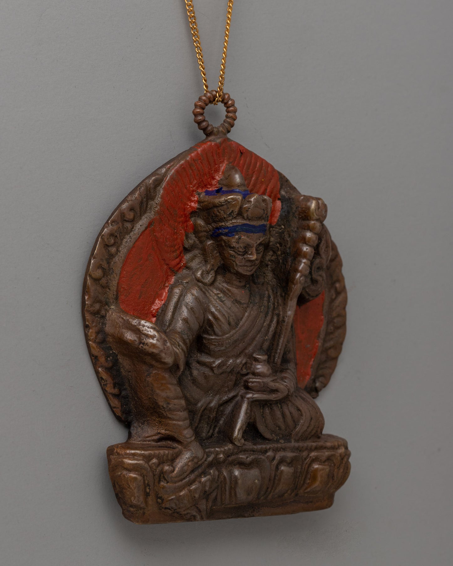 Oxidized Brass Guru Rinpoche Locket | Meditation and Prosperity