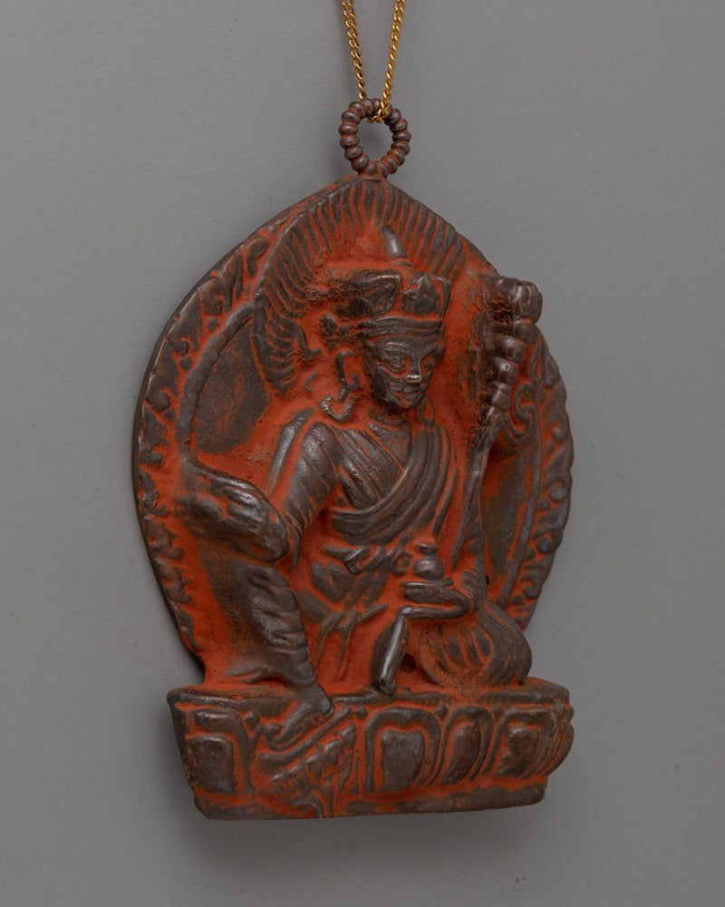 Sacred Buddhist Brass Guru Rinpoche Locket | Ideal for Spiritual Devotion and Mindfulness