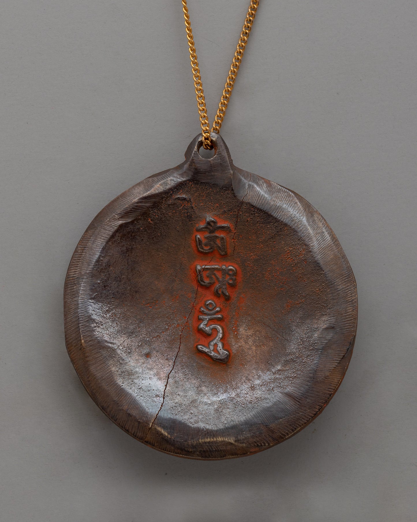 Round Buddhist Brass Buddha Locket | Perfect for Spiritual Devotion and Protection