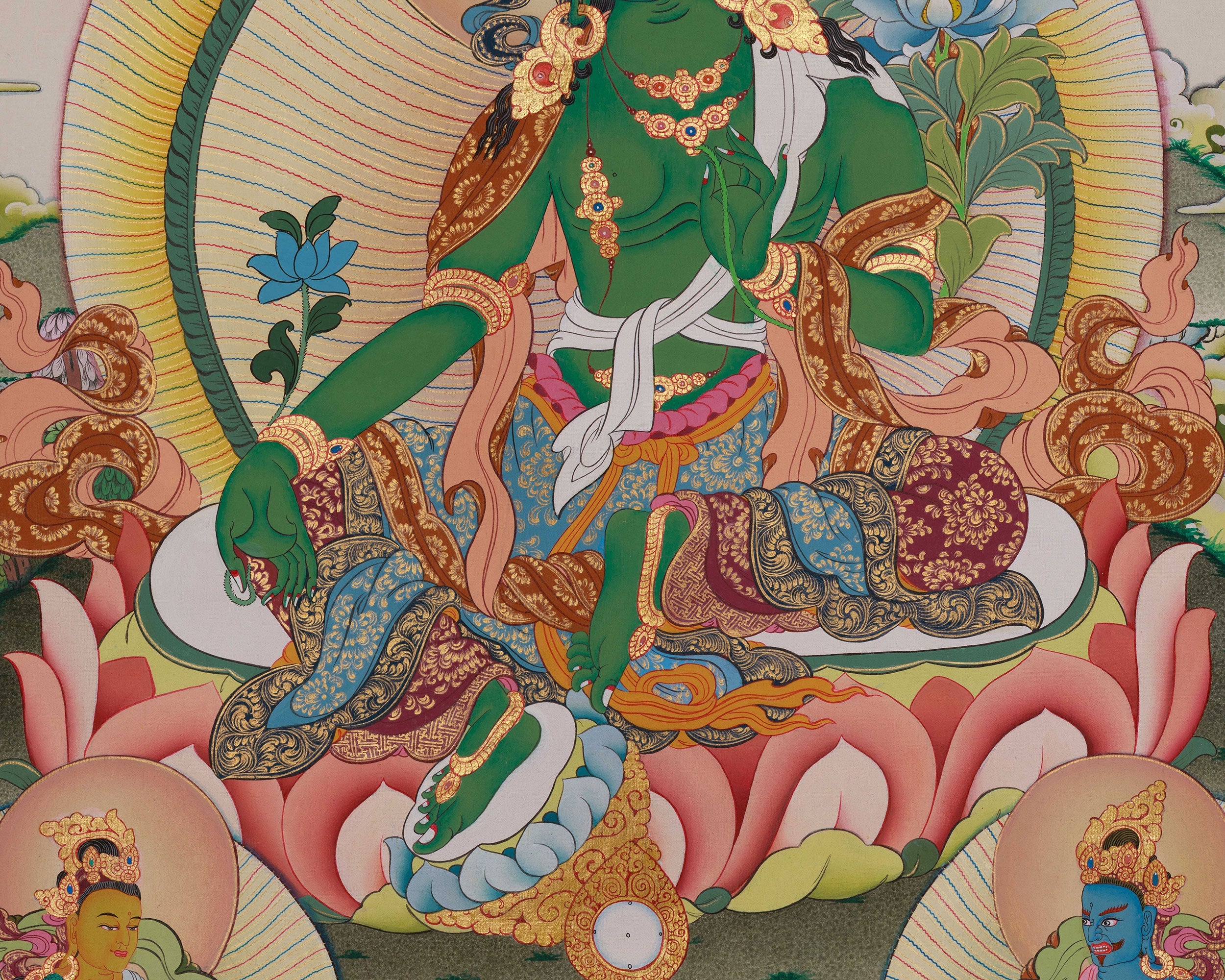 Green Tara Compassion Deity Art | Mother of All Buddha | Shyama Tara