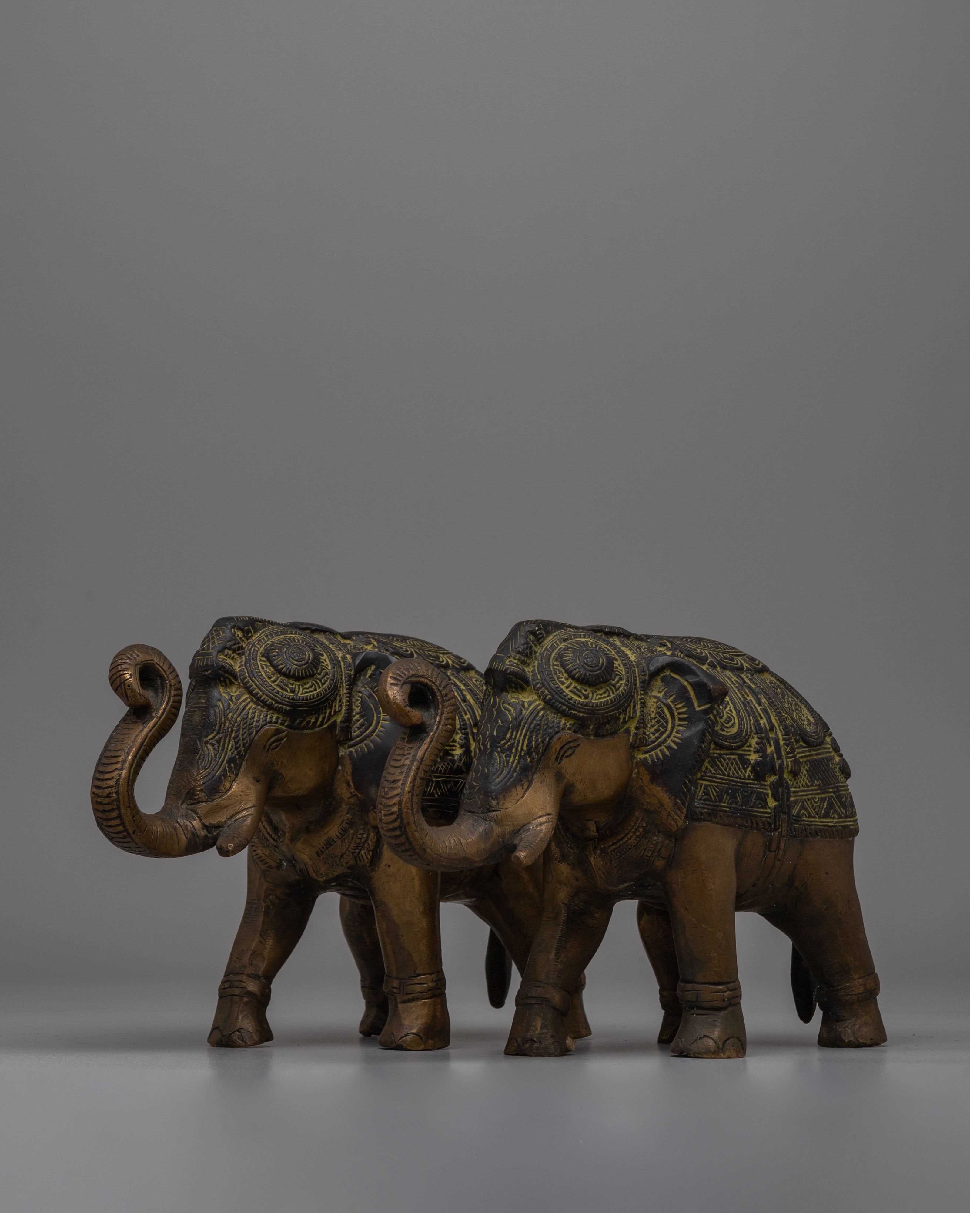 Brass Elephant Figurines | Symbol of Strength and Wisdom