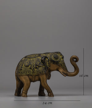 Brass Elephant Figurines | Symbol of Strength and Wisdom