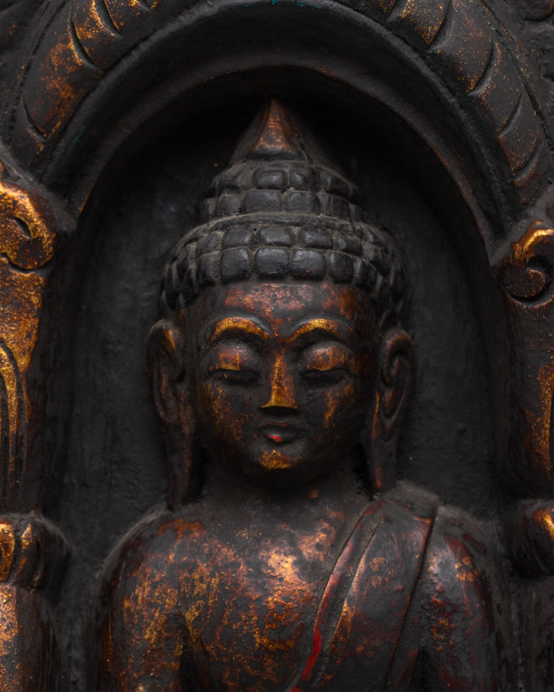 Handcrafted Shakyamuni Buddha Bodhi Wood Statue | A Sacred Buddhist Sculpture