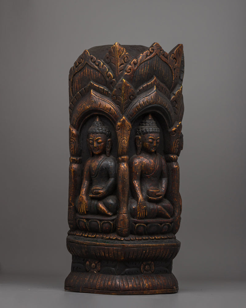 Handcrafted Shakyamuni Buddha Bodhi Wood Statue | A Sacred Buddhist Sculpture