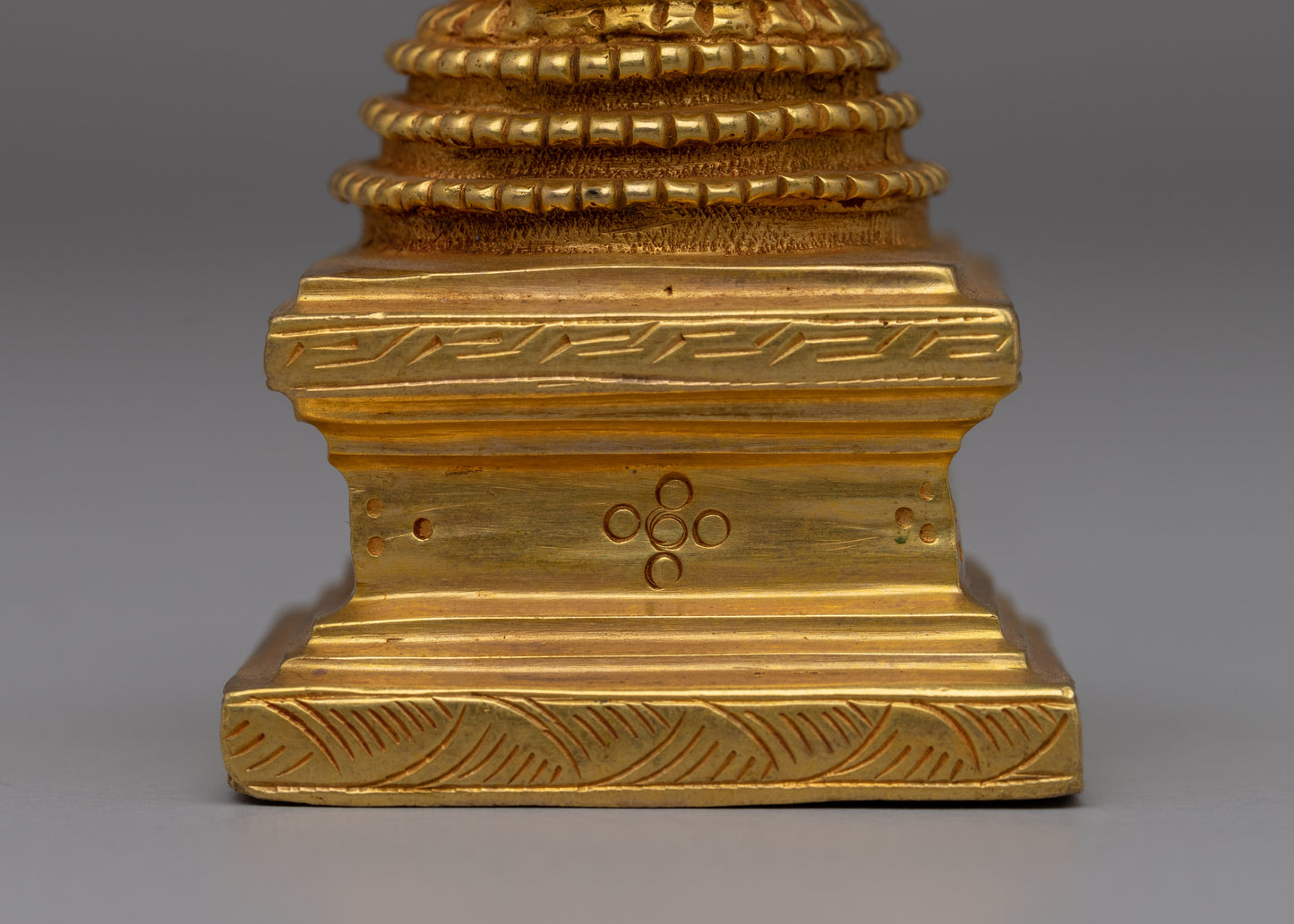 Gold-Plated Buddhist Stupa Set | Symbol of Enlightenment