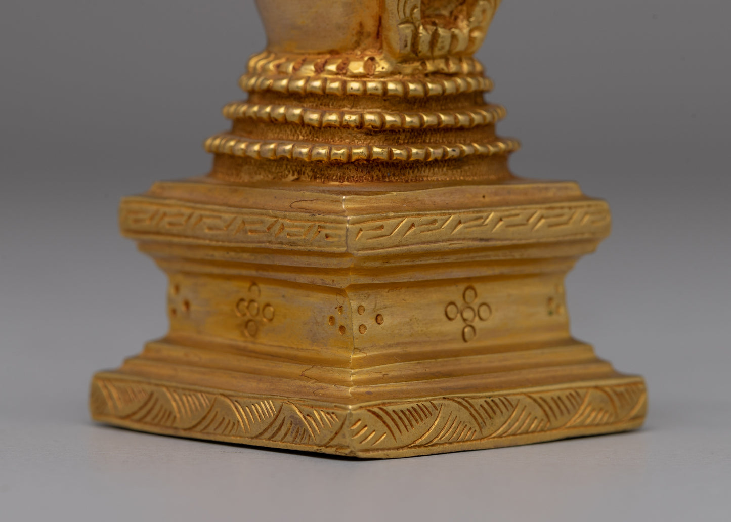 Gold-Plated Copper Stupa Chaitya | A Symbol of Spiritual Enlightenment