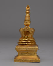 Gold-Plated Copper Stupa