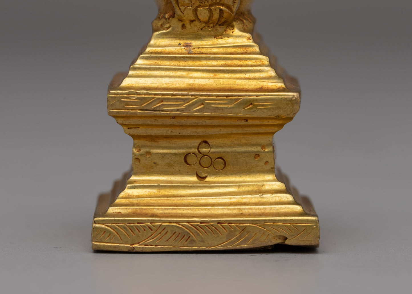 Elegant Gold-Plated Copper Stupa | Meditation and Spiritual Awakening