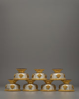 Handcrafted Silver Body and Gold-Plated Offering Bowls 