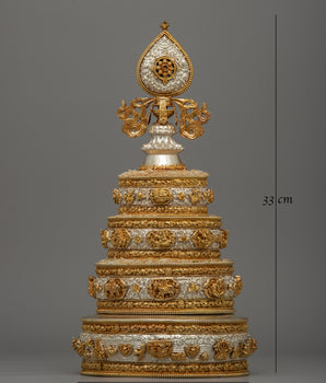Silver and Gold-Plated Mandala | Exquisite Ritual Artifact