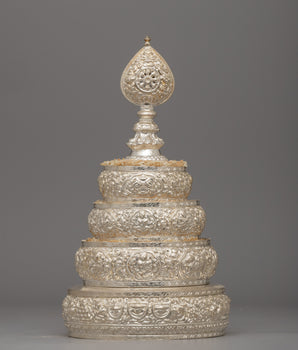 Buddhist Ritual Silver-Plated Mandala 