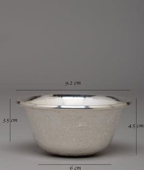 Handcrafted Seven Silver Offering Bowls | Symbolizing Devotion and Spiritual Connection