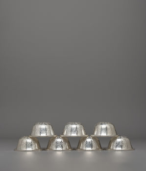 Handcrafted Seven Silver Offering Bowls