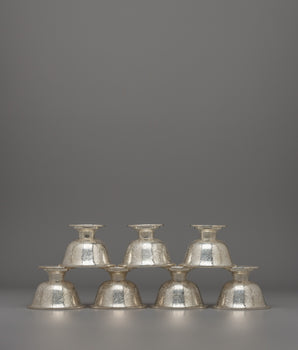 Religious Seven Set Silver Offering Bowl