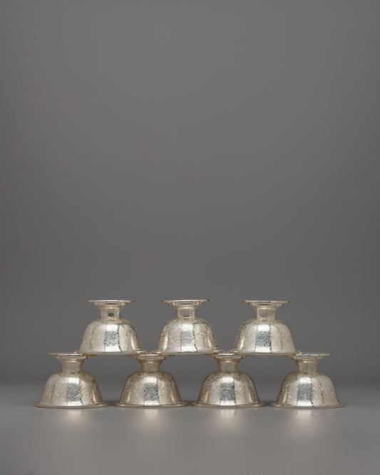 Religious Seven Set Silver Offering Bowl