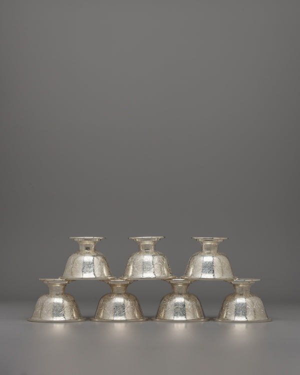 Religious Seven Set Silver Offering Bowl