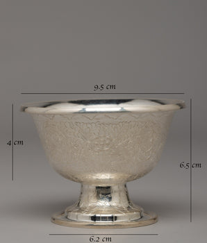 Religious Seven Set Silver Offering Bowl | A Symbol of Devotion and Respect