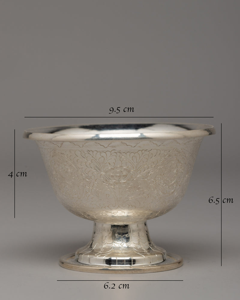 Religious Seven Set Silver Offering Bowl | A Symbol of Devotion and Respect