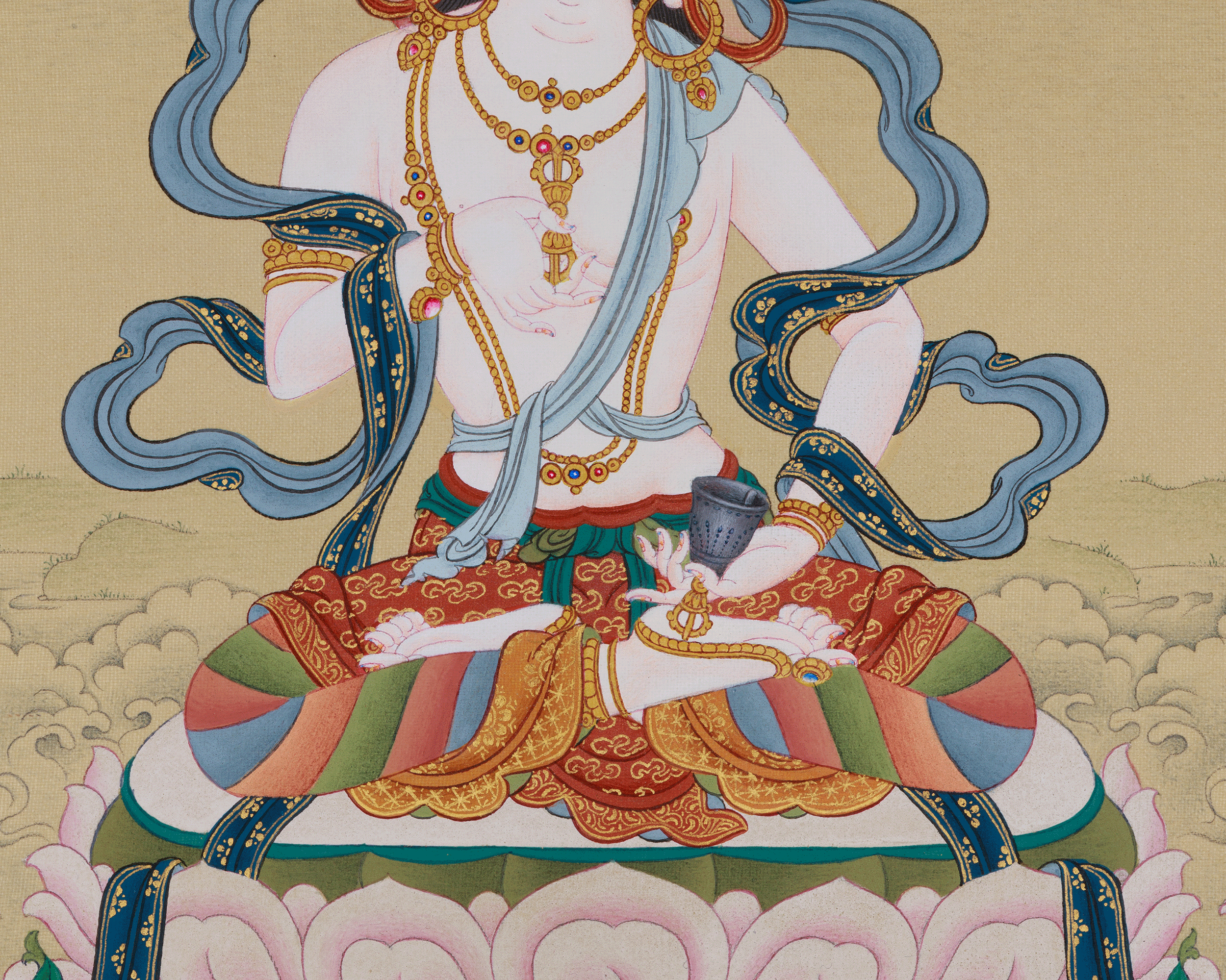 Himalayan Thangka of Vajrasattva | Purification and Spiritual Transformation Deity