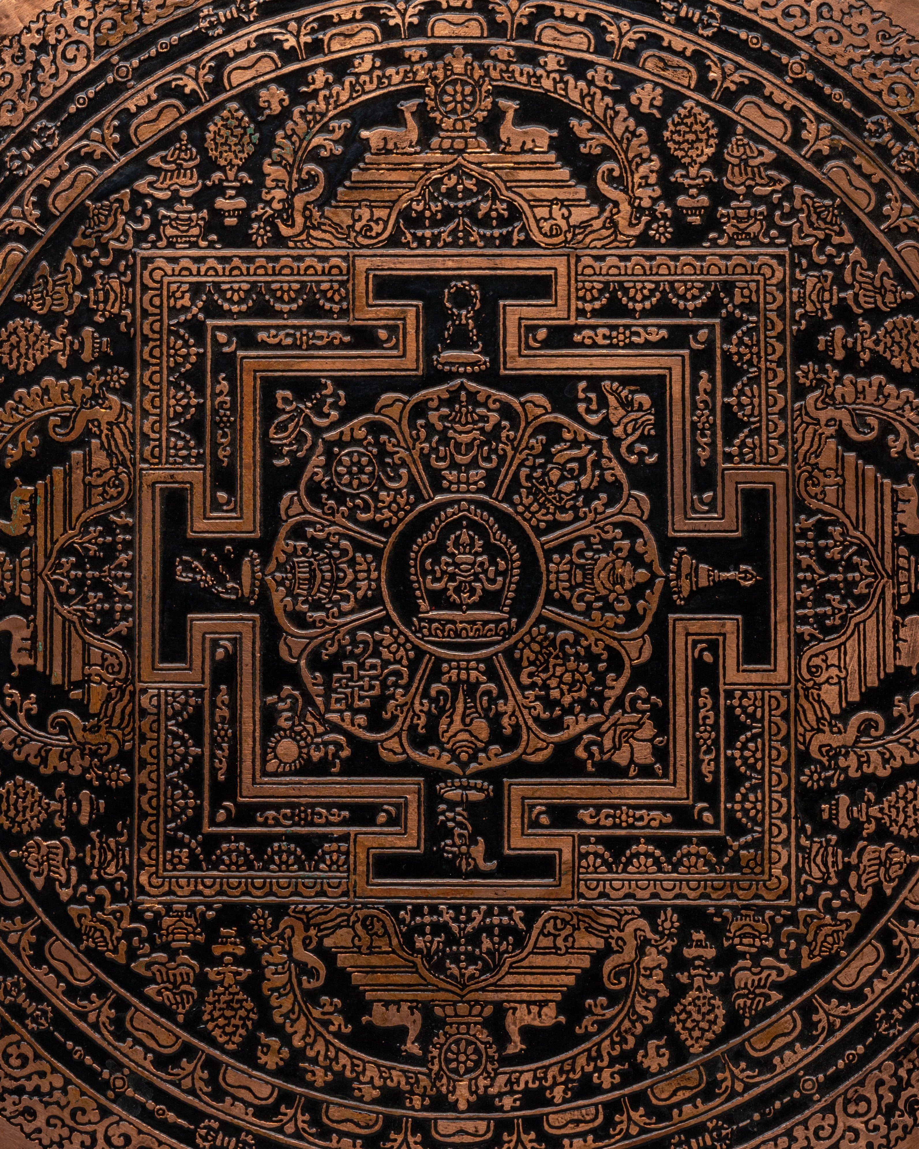 Copper Mandala Wall Hanging | Spiritual Art for Sacred Décor