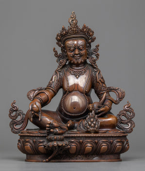 dzambhala-chocolate oxidized statue