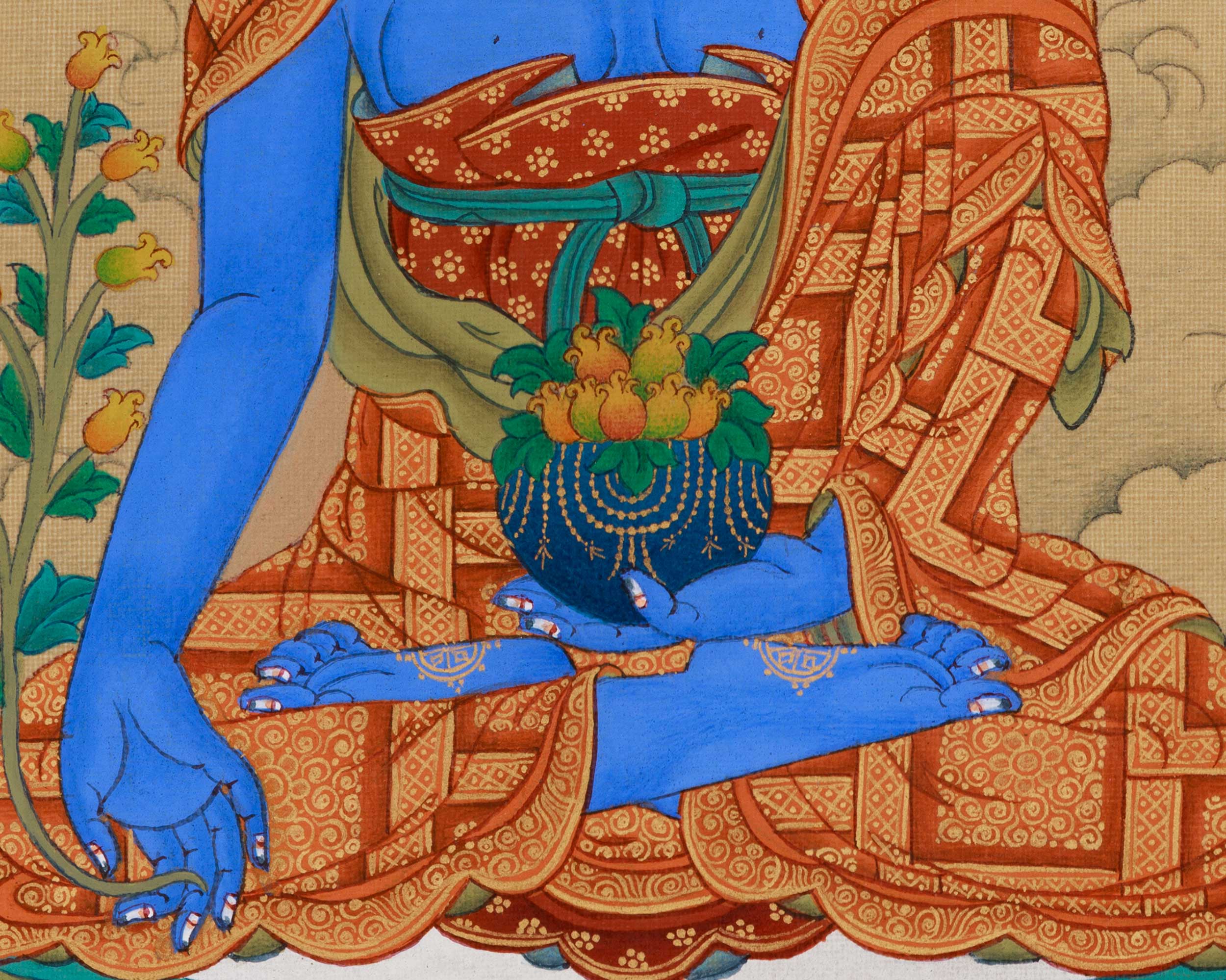 Original Buddha of Medicine, Bhaisajyaguru Painting | Supreme Healer