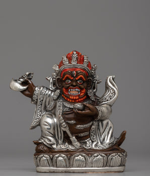 Oxidized Copper Mahakala Statue 