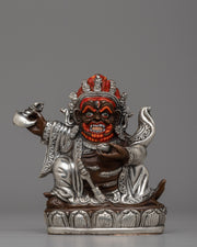 Oxidized Copper Mahakala Statue