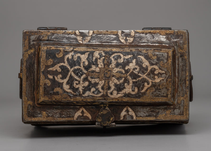 Silver-Plated Tibetan Treasure Box | Sacred Artifact Storage