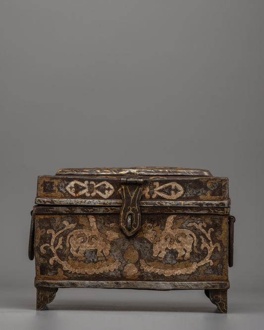 Silver-Plated Tibetan Treasure Box