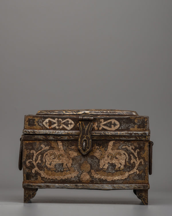 Silver-Plated Tibetan Treasure Box