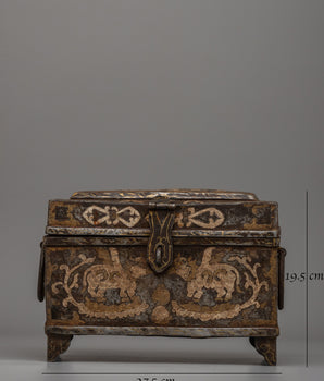 Silver-Plated Tibetan Treasure Box | Sacred Artifact Storage