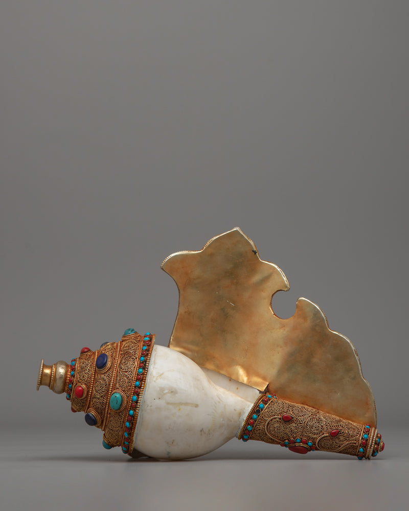 Gold-Plated Ritual Conch Shell