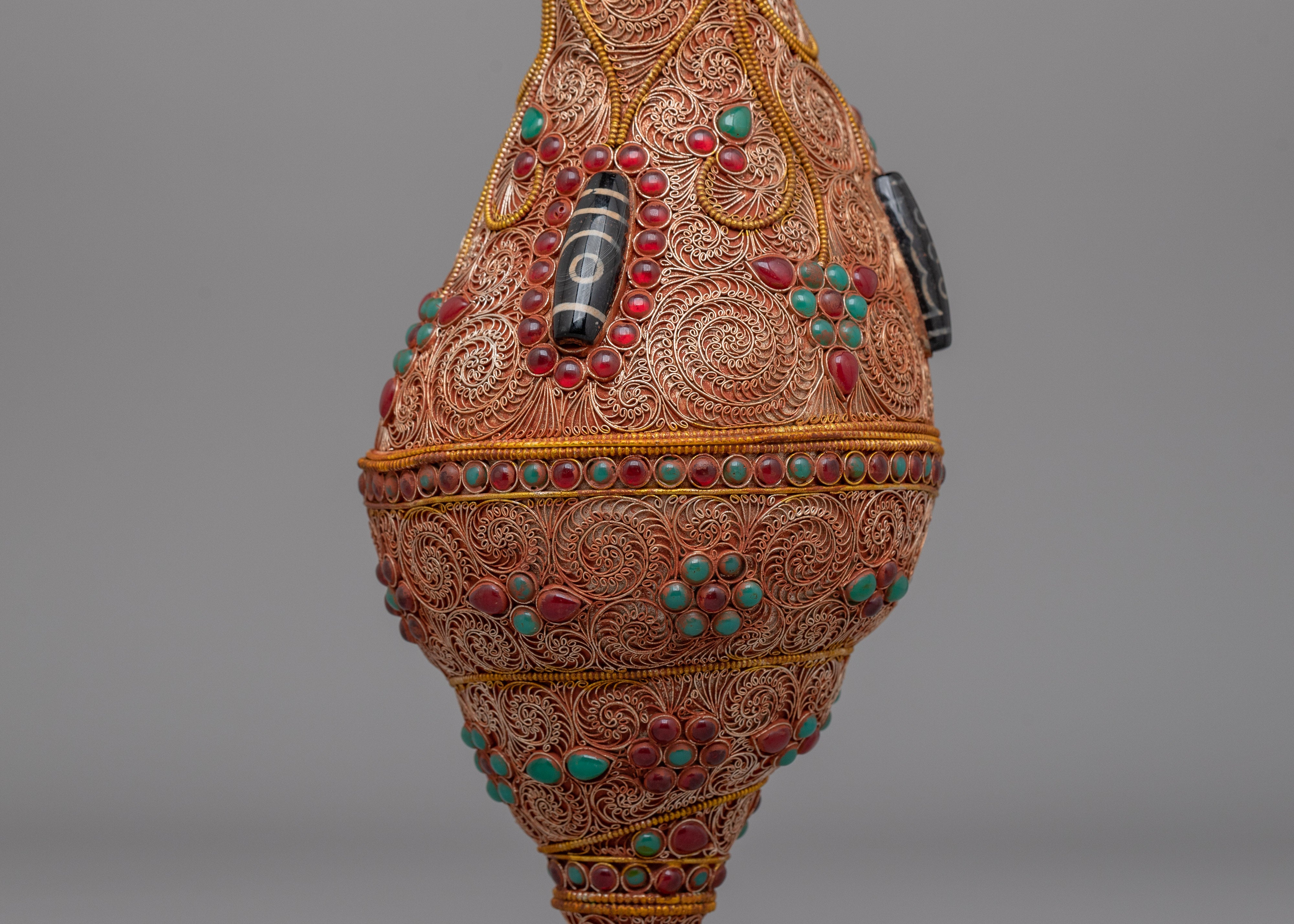Sacred Buddhist Ritual Conch Shell | Buddhist Artifact for Spiritual Decor and Rituals