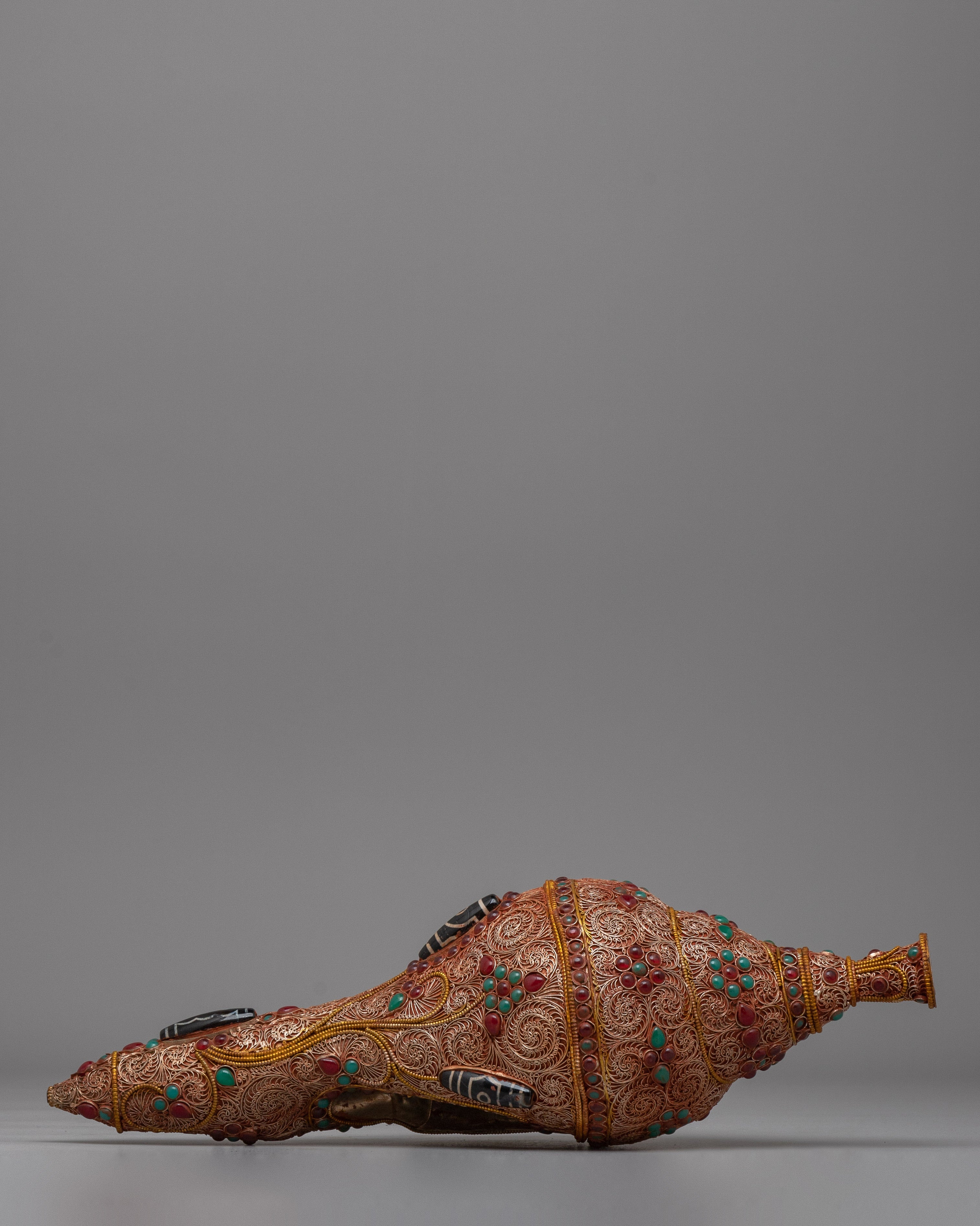 Sacred Buddhist Ritual Conch Shell | Buddhist Artifact for Spiritual Decor and Rituals