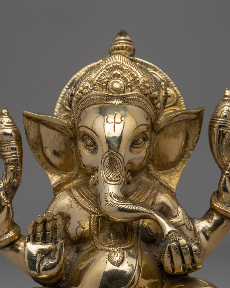 Elegant Ganpati Sculpture for Spiritual Decor and Blessings | Meditation Altar Ganpati Sculpture