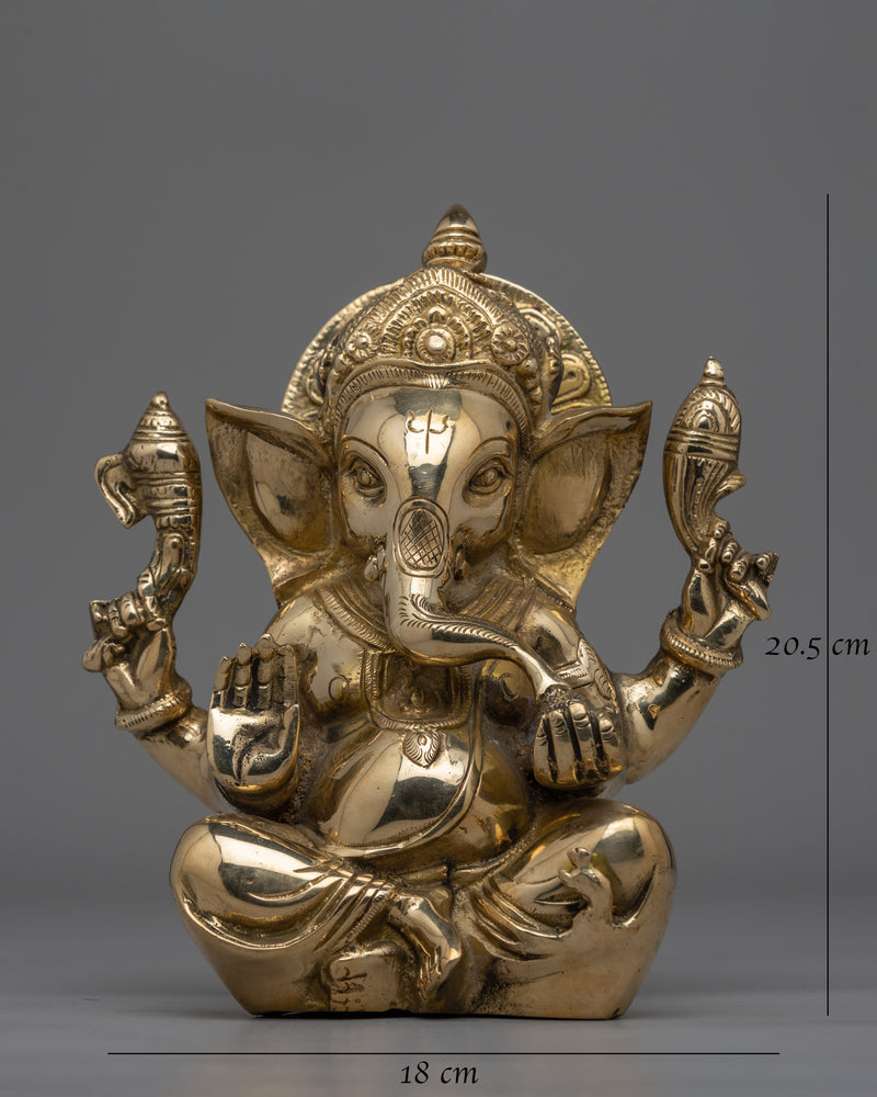 Elegant Ganpati Sculpture for Spiritual Decor and Blessings | Meditation Altar Ganpati Sculpture