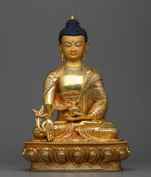 medicine-buddha-gilt sculpture