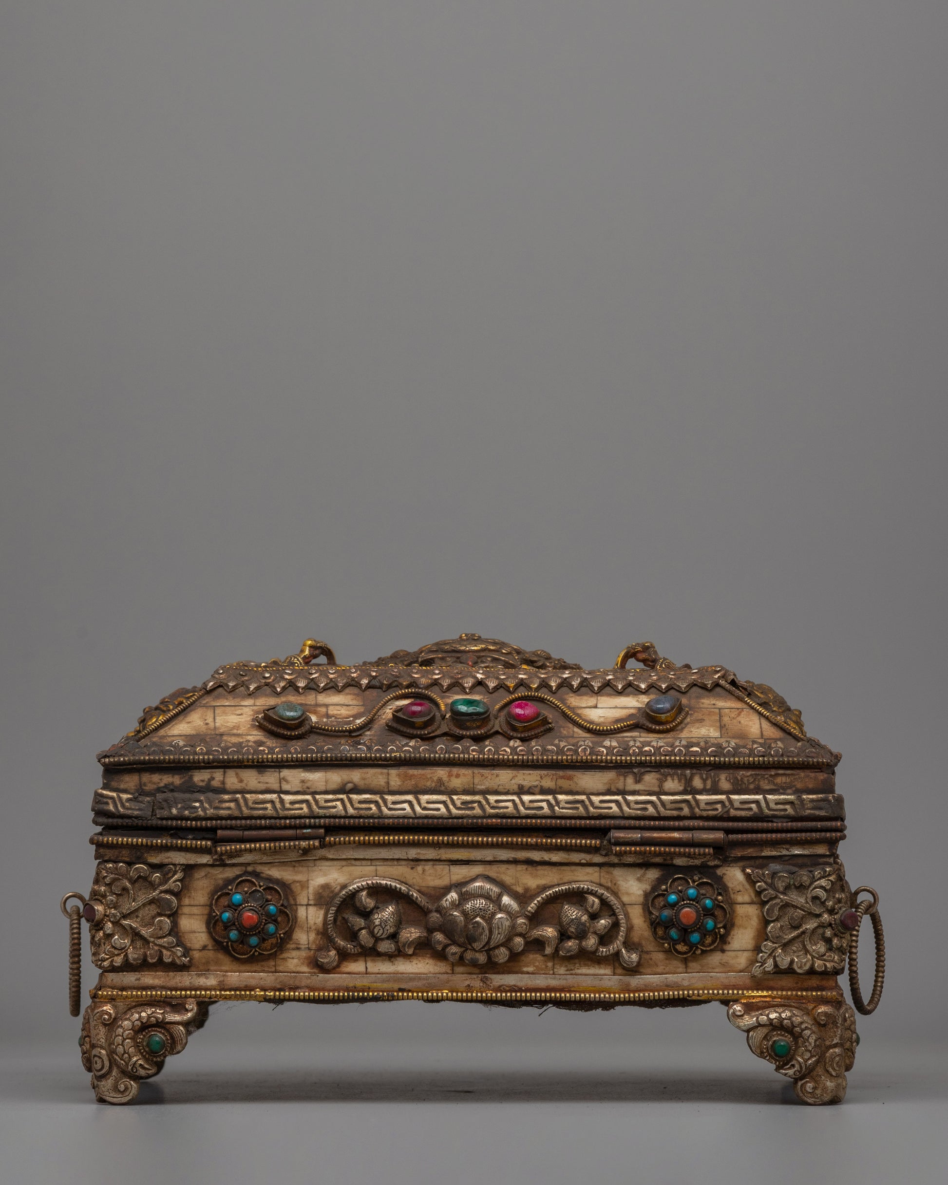Tibetan Buffalo Bone Treasure Box