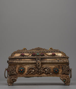 Tibetan Buffalo Bone Treasure Box | Sacred Artifact Storage
