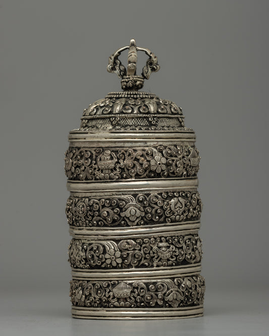 Silver-Plated Rice Pot Box