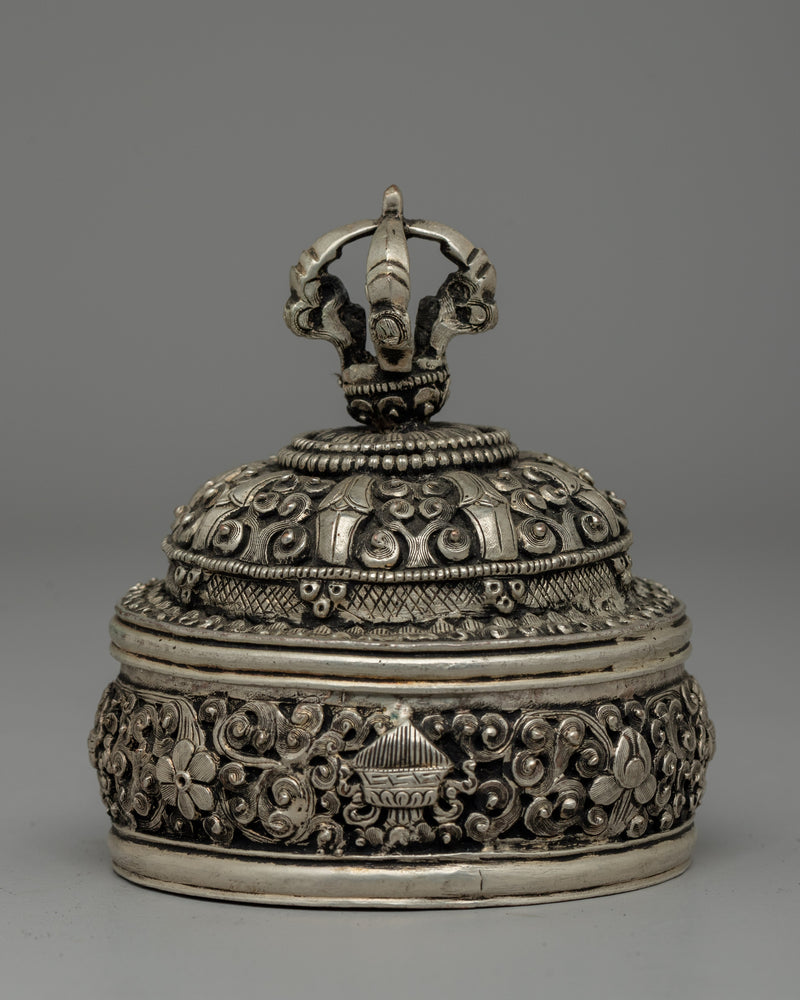 Silver-Plated Rice Carry Pot  | Symbol of Prosperity & Abundance