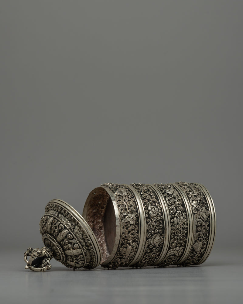 Silver-Plated Rice Carry Pot  | Symbol of Prosperity & Abundance