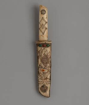 Hand-Carved Tibetan Ritual Knife
