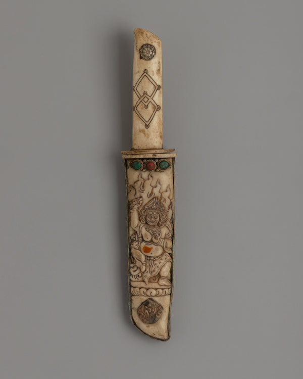 Hand-Carved Tibetan Ritual Knife