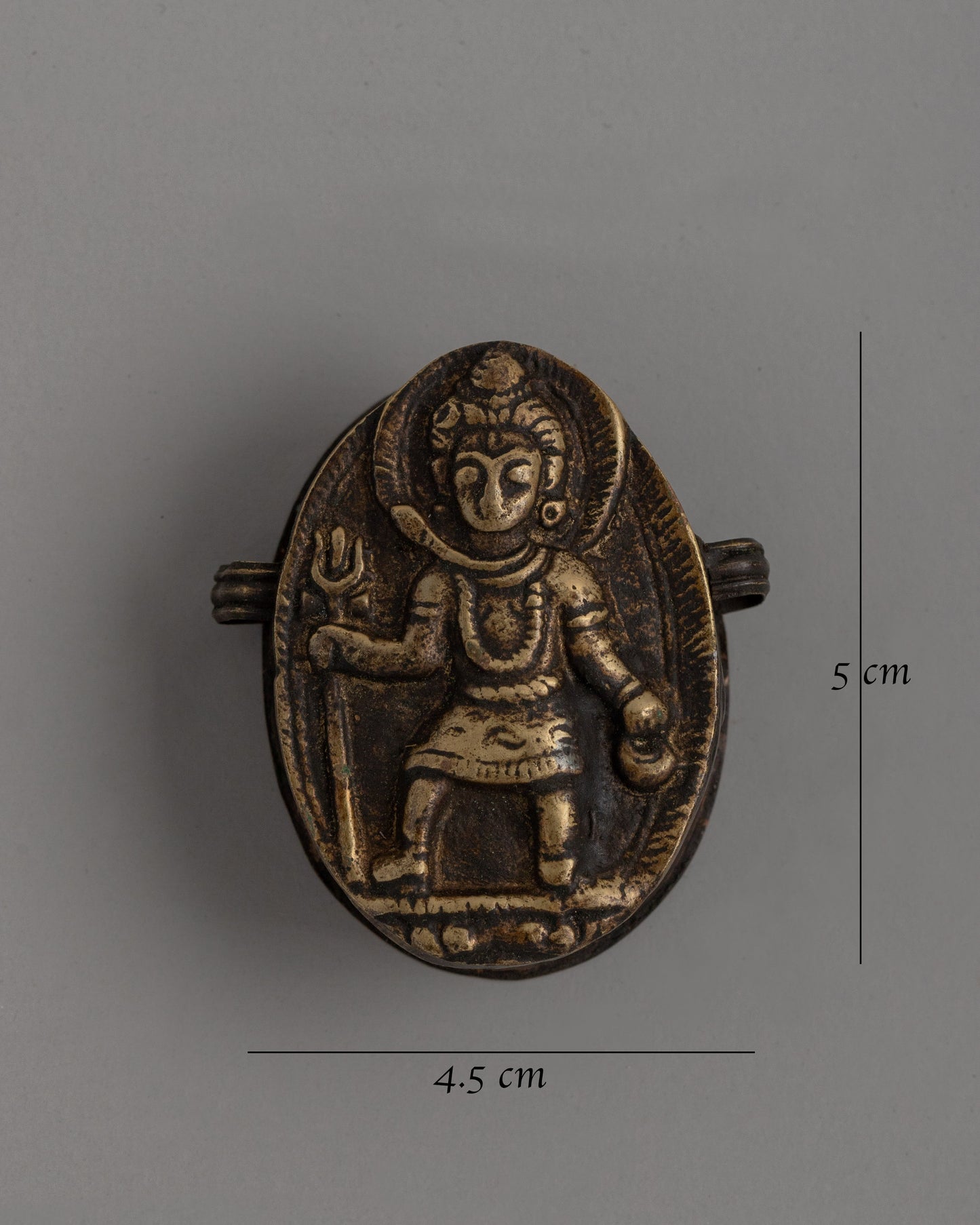 Handcrafted  Antique Brass Ghau Box | A Sacred Buddhist Locket