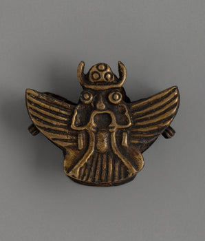Brass Ghau Box with Winged Deity Design