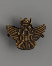 Brass Ghau Box with Winged Deity Design