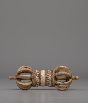 Hand-Carved Buffalo Bone Vajra